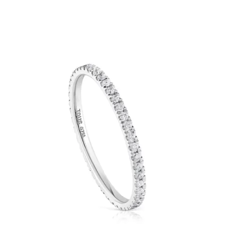 Clearance Alliance en or blanc avec diamants Les Classiques Bagues En Or | Bagues Petits