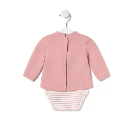 New Baby bodysuit with t-shirt in Classic pink Bébé