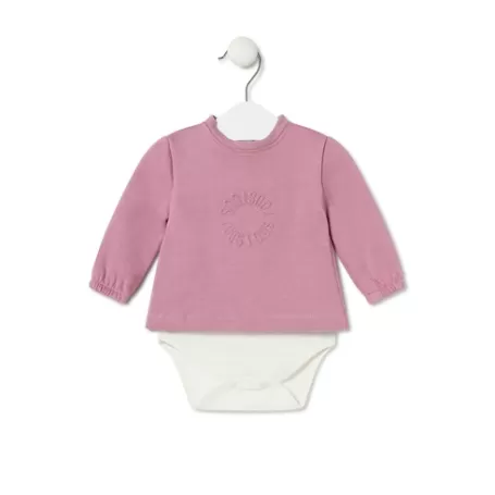 Online Baby bodysuit with t-shirt in Trend pink Bébé