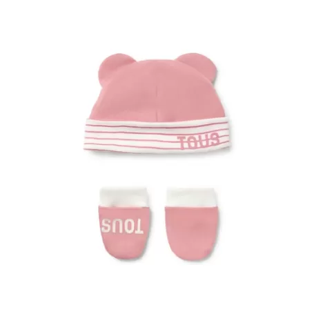 Store Baby hat and mittens set in Classic pink Bébé