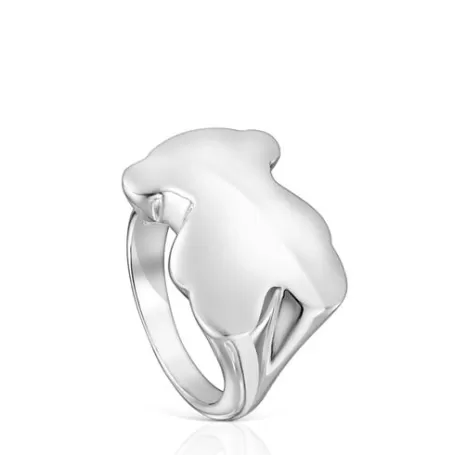 Flash Sale Bague chevalière Bold Motif ourson en Bagues En Argent | Bagues Grands