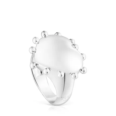 Cheap Bague chevalière en argent cœur San Valentín en Bagues En Argent | Bagues Grands