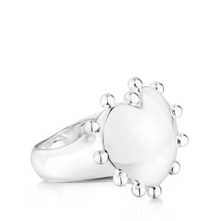 Cheap Bague chevalière en argent cœur San Valentín en Bagues En Argent | Bagues Grands