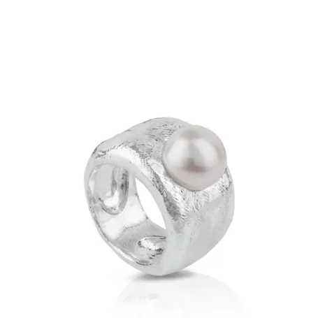 Sale Bague Duna en argent et perle de culture Bagues En Argent | Moyens Bagues