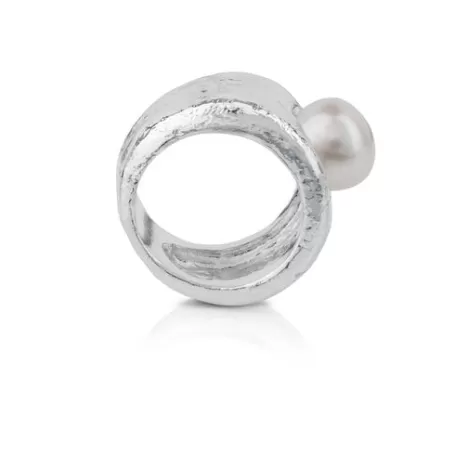 Fashion Bague Duna en argent et perle de culture Bagues En Argent | Moyens Bagues