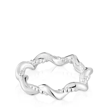 Store Bague en argent moyenne Twisted Bagues En Argent