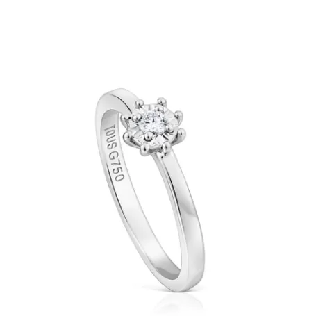 Best Bague Les Classiques rosace petite en Or blanc et Diamant Bagues En Or | Bagues Petits