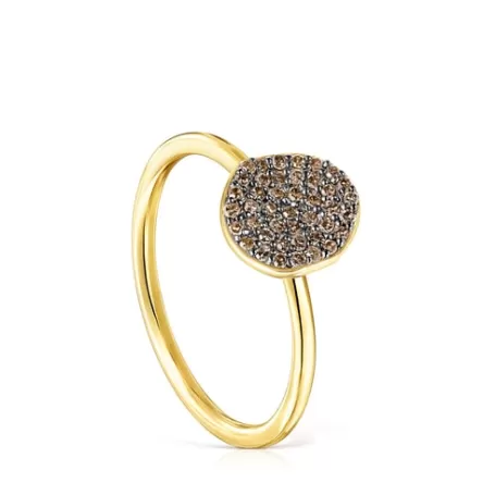 Flash Sale Bague Nenufar petite en Argent vermeil et Diamants Bagues En Argent | Bagues Petits