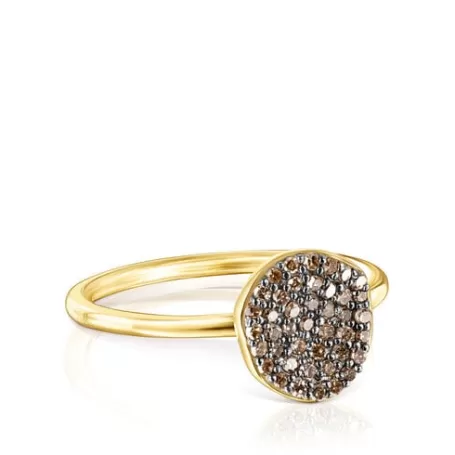 Flash Sale Bague Nenufar petite en Argent vermeil et Diamants Bagues En Argent | Bagues Petits