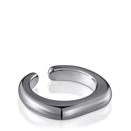 Clearance Bague ouverte en argent dark silver Line Bagues En Argent | Bagues Ouvertes