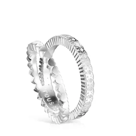 Cheap Bague Straight double en Argent Bagues En Argent