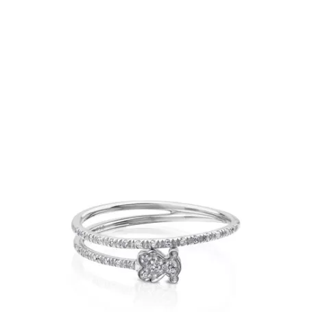 Store Bague Brillant en or blanc et diamants Bagues En Or | Bagues Petits