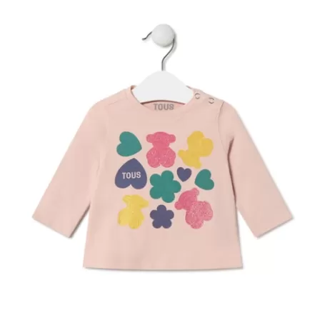 Clearance Bears, hearts and flowers t-shirt in Casual pink Bébé