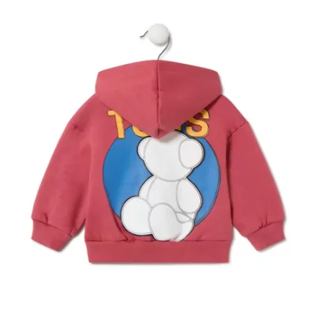 Fashion Bold Bear hoodie in Casual maroon Enfant Bébé | Enfant