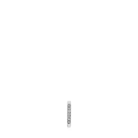 Best Sale Boucle d’oreille individuelle anneau en or blanc avec diamants 8,5 mm courte Les Classiques Des Boucles D'oreilles En Or | Créoles