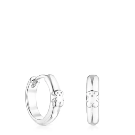 Best Boucles d’oreilles anneau ourson Basics en Boucles D'oreilles En Argent | Créoles