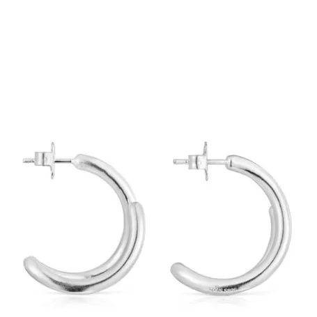 Flash Sale Boucles d’oreilles anneaux Bent en argent Boucles D'oreilles En Argent | Créoles