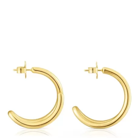 Best Boucles d’oreilles anneaux Bent en argent vermeil Boucles D'oreilles En Argent | Créoles