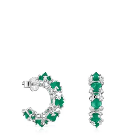 Best Boucles d’oreilles anneaux en et calcédoine Color Pills Boucles D'oreilles En Argent