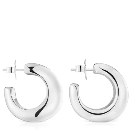 Cheap Boucles d’oreilles anneaux en argent Galia Basics Boucles D'oreilles En Argent | Créoles