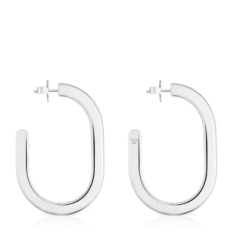 Online Boucles d’oreilles anneaux en longues Line Boucles D'oreilles En Argent | Créoles