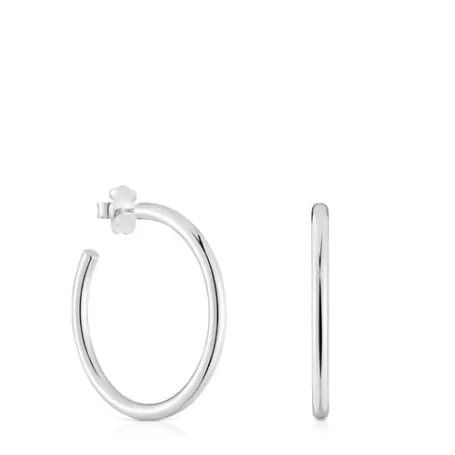 Best Boucles d’oreilles anneaux en 27 mm longues Basics Boucles D'oreilles En Argent | Boucles D'oreilles Longues