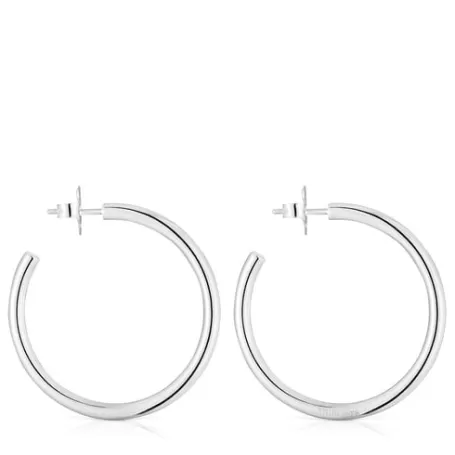 Best Boucles d’oreilles anneaux en 27 mm longues Basics Boucles D'oreilles En Argent | Boucles D'oreilles Longues