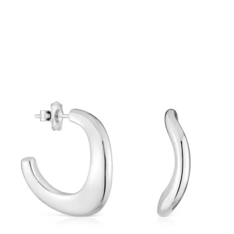 Flash Sale Boucles d’oreilles anneaux ovales en argent Galia Basics Boucles D'oreilles En Argent | Créoles