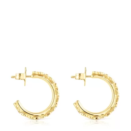 Store Boucles d’oreilles anneaux Straight en Argent vermeil Boucles D'oreilles En Argent | Créoles