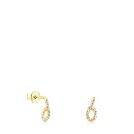 Cheap Boucles d’oreilles Bent en or avec diamants Des Boucles D'oreilles En Or | Boucles D'oreilles Petits