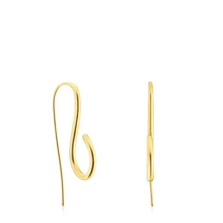 Flash Sale Boucles d’oreilles Bent longues en argent vermeil Boucles D'oreilles En Argent | Boucles D'oreilles Longues