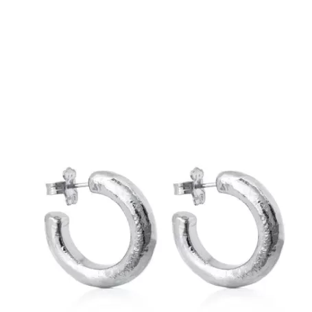 Hot Boucles d'oreilles Duna Tube en Boucles D'oreilles En Argent | Créoles