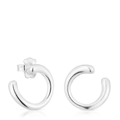 New Boucles d’oreilles en argent cercle New Hav Boucles D'oreilles En Argent