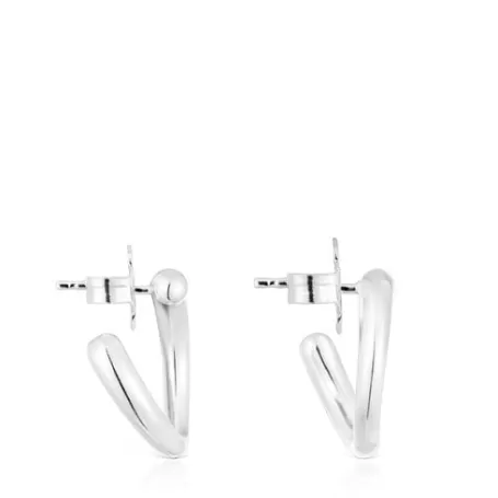 New Boucles d’oreilles en argent cercle New Hav Boucles D'oreilles En Argent