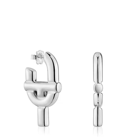 Cheap Boucles d’oreilles en argent grandes MANIFESTO Boucles D'oreilles En Argent | Boucles D'oreilles Longues