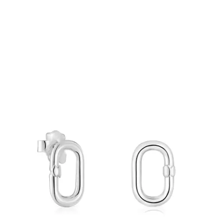 Shop Boucles d’oreilles en petites Hold Oval Boucles D'oreilles En Argent | Boucles D'oreilles Petits