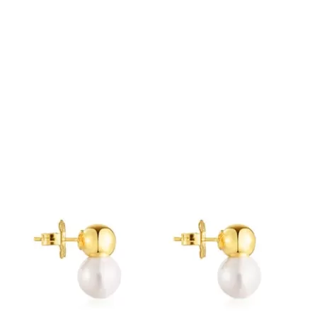 Cheap Boucles d’oreilles Gloss en Argent vermeil et grande Perle Boucles D'oreilles En Argent | Boucles D'oreilles Petits