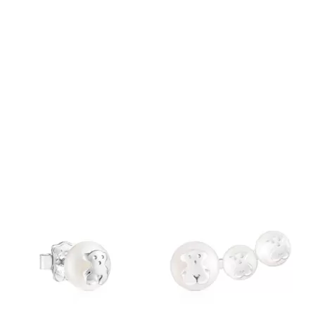 Sale Boucles d’oreilles Icon Pearl en Argent et Perle Boucles D'oreilles En Argent | Boucles D'oreilles Petits