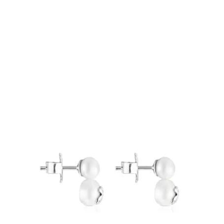 Store Boucles d’oreilles Icon Pearl en Argent et Perle Boucles D'oreilles En Argent | Boucles D'oreilles Perles