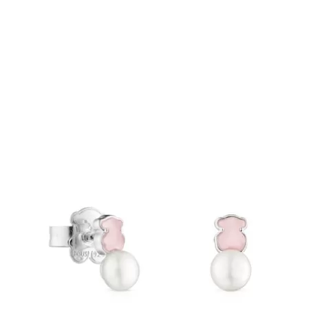 Cheap Boucles d’oreilles Mini Color en avec Quartzite et Perle Boucles D'oreilles En Argent | Boucles D'oreilles Petits
