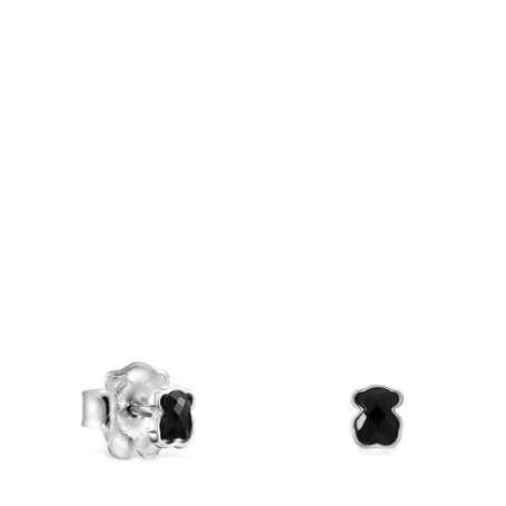 Sale Boucles d'oreilles Mini Onix en Argent avec Onyx Boucles D'oreilles En Argent | Boucles D'oreilles Petits