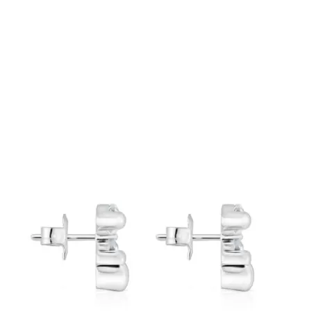 New Boucles d’oreilles motif ourson en et quartz cristal de roche 14 mm Color Bear Boucles D'oreilles Petits