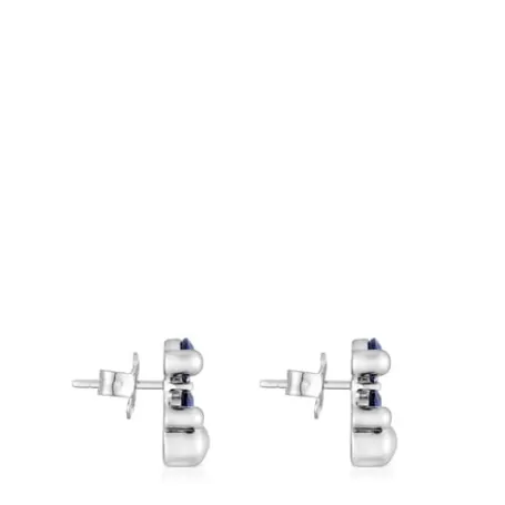 Best Boucles d’oreilles motif ourson en et saphir bleu créé en laboratoire 13 mm Color Bear LGG Boucles D'oreilles Petits