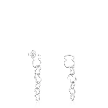 Store Boucles d'oreilles motif ourson Carrusel longues Boucles D'oreilles En Argent | Boucles D'oreilles Longues