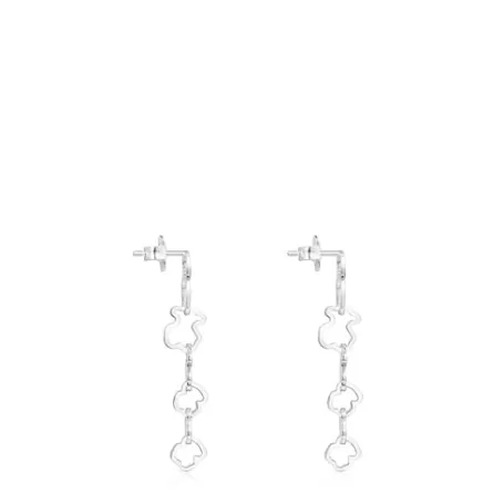 Store Boucles d'oreilles motif ourson Carrusel longues Boucles D'oreilles En Argent | Boucles D'oreilles Longues