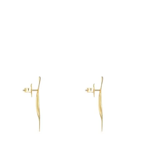 Best Boucles d’oreilles Nenufar petit pétale en Argent vermeil Boucles D'oreilles En Argent