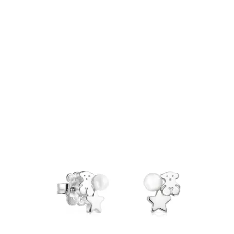 Sale Boucles d'oreilles Nocturne en Argent avec Perle Boucles D'oreilles En Argent | Boucles D'oreilles Petits