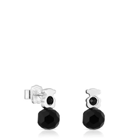 Cheap Boucles d’oreilles ourson et onyx petites I-Bear Boucles D'oreilles En Argent | Boucles D'oreilles Petits