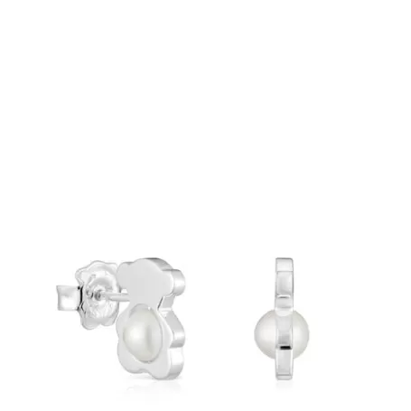 Cheap Boucles d’oreilles ourson et perles de culture petites 12 mm I-Bear Boucles D'oreilles En Argent | Boucles D'oreilles Petits