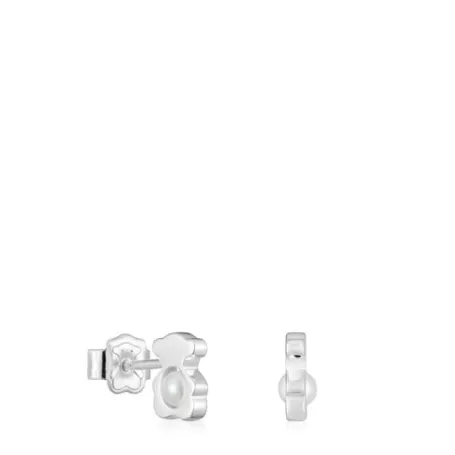 Discount Boucles d’oreilles ourson argent et perles de culture petites 8 mm I-Bear Boucles D'oreilles En Argent | Boucles D'oreilles Petits